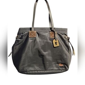 Dooney & Bourke Black Tote with Gold Accents